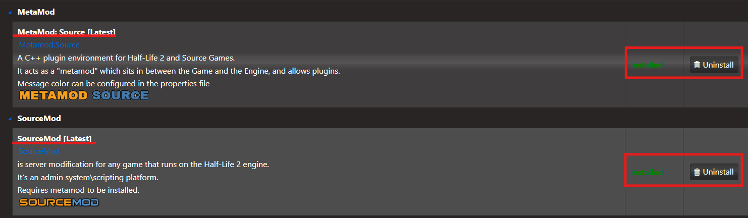 Installing Sourcemod and Metamod 1