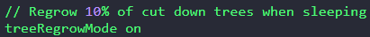 Configuring Tree Regrowth