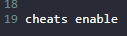 Enabling Cheats 2