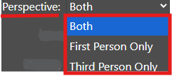 1st or 3rd POV Settings 1