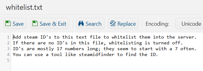 Whitelisting Players 1