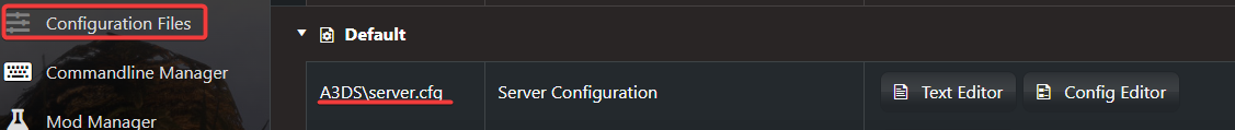 Server Configuration Arma 3