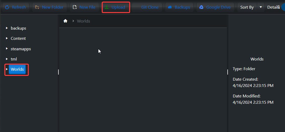 Terraria FIle Manager Worlds